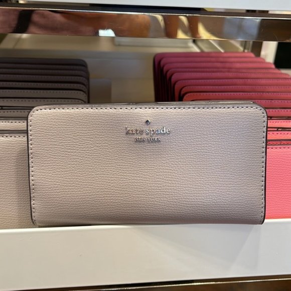 Kate Spade Darcy Large Slim Bifold Wallet Warm Taupe - Picture 16 of 16